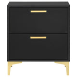 Kendall 2-Drawer Contemporary Nightstand Bedroom Storage Cabinet Bedside Table