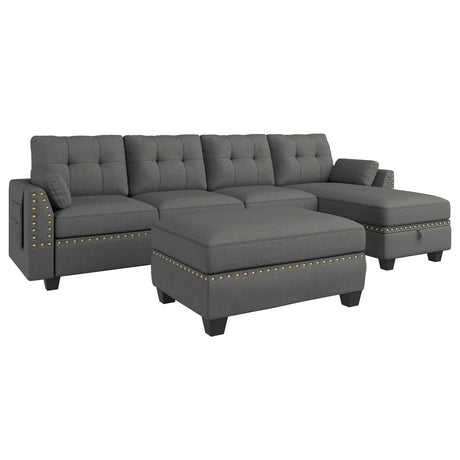 Reversible Sectional Sofa Couch Set L Shaped Couch Sofa Sets