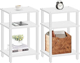 End Table with Charging Station, Side Table with USB Ports and Outlets, Nightstand, 3