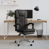 Reclining Office Chair Black Faux Leather (15.2 KG/33.44 LBS)