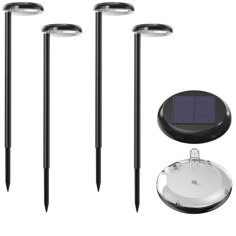 Solar Pathway Lights - Super Bright 300 Lumens with 2-in-1 Warm White & Daylight Color,