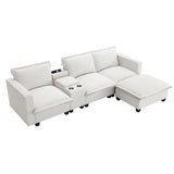 Modern Sectional Comfy Cloud Sofa,4 Seat Chenille Modular Couch