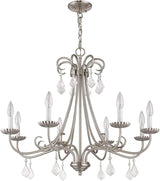 Livex Lighting 40878-91 Chandelier, Brushed Nickel