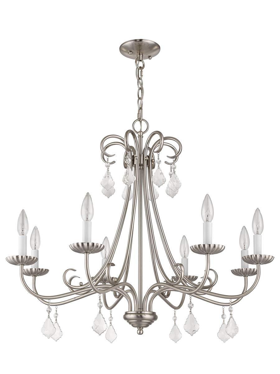 Livex Lighting 40878-91 Chandelier, Brushed Nickel