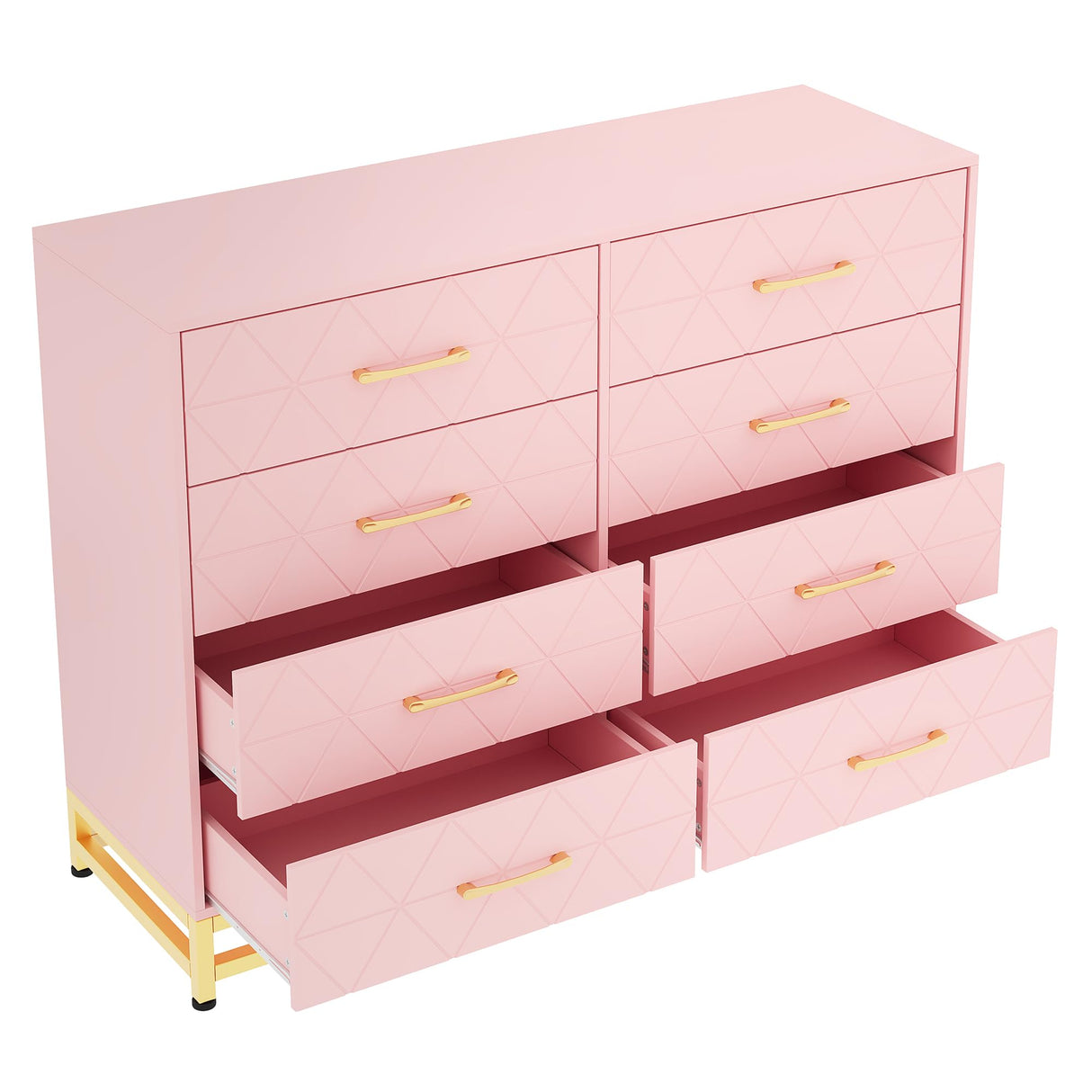 Dresser for Bedroom with 8 Drawer, Tv Stand Dressers Chest of Drawers