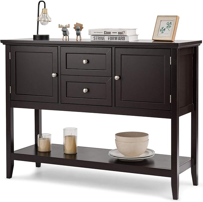 Buffet Sideboard, Wood Storage Cabinet, Console Table with Storage Shelf