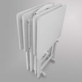 5pcs Tray Table Set, White (New)