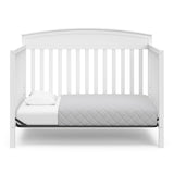 Benton 5-in-1 Convertible Crib with Drawer (Black) - Converts from Baby Crib to Toddler Bed,