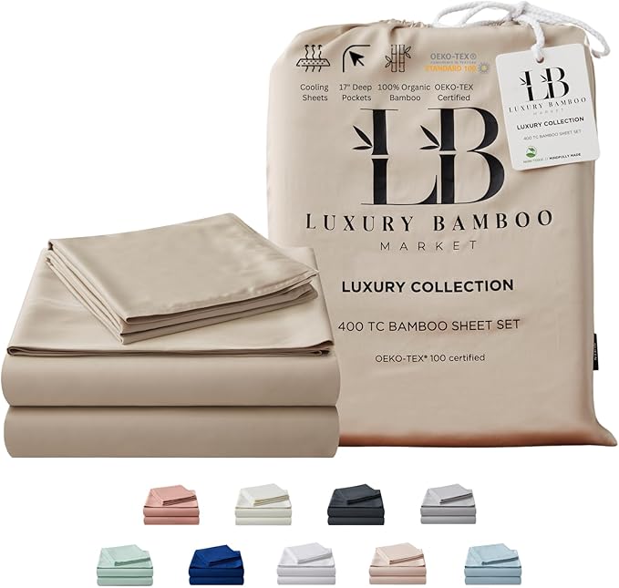King Size Bed Sheet Set | 100% Viscose Made from Bamboo