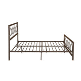 Queen Size Platform Bed with Headboard, Metal Bed Frame, No Box Spring Need
