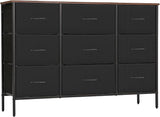 Wide TV Stand Modern TV Console, 9 Drawers Dresser for Bedroom, Fabric Storage