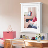 Bathroom Cabinet with Mirror, Mirrored Wall-Mounted Storage Medicine Cabinet w/Single