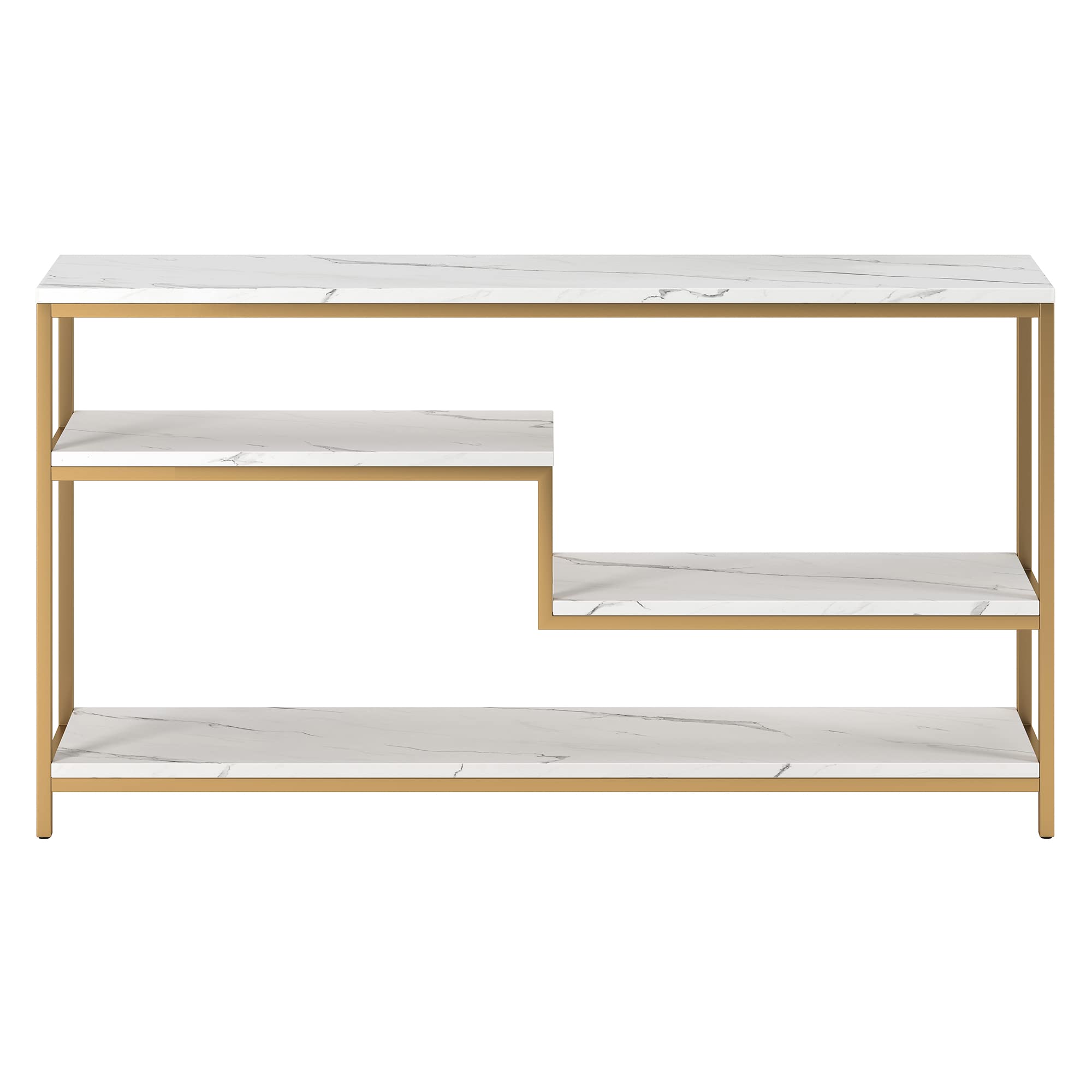Mathis Console Table, 55" Wide, Gold