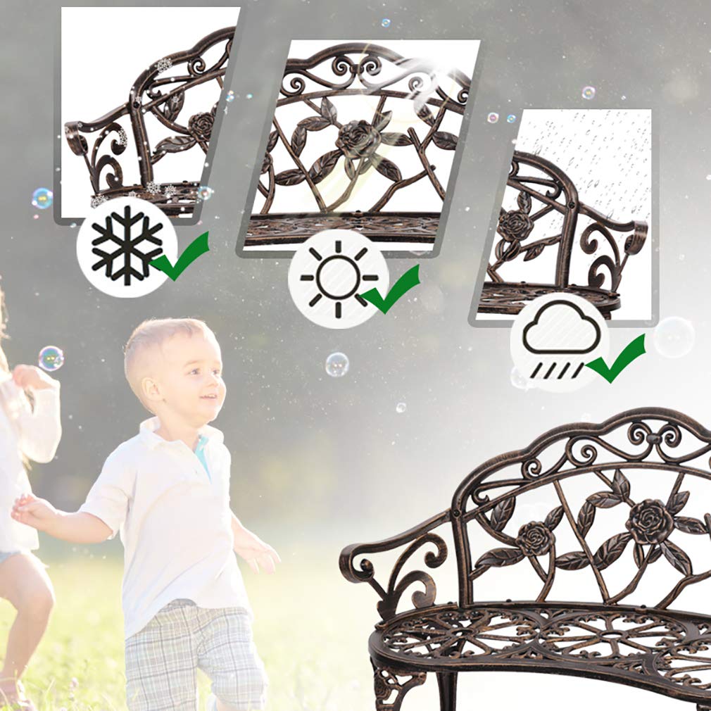 Eden Outdoor Garden Bench – Black