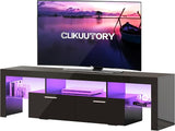 Modern LED 63 inch Long TV Stand with Large Storage Drawer for 50 55 60 65 70 75 Inch