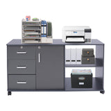 Mobile File Cabinets with Drawers and Lock,Floor Standing Lateral Filing Cabinet