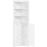 Tall Corner Cabinet with Adjustable Shelves, Freestanding Storage Cabinet