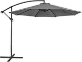10FT Patio Offset Umbrella - Cantilever Hanging Outdoor Umbrellas w/UV Protection