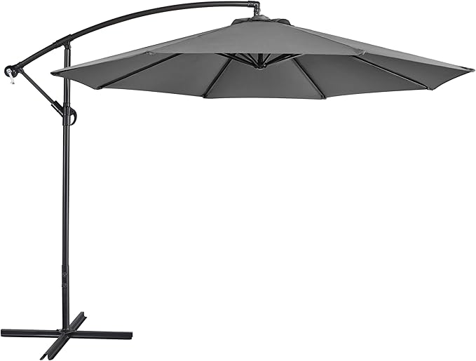 10FT Patio Offset Umbrella - Cantilever Hanging Outdoor Umbrellas w/UV Protection