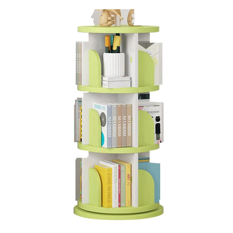 Bookcases 360° Rotating Bookshelf Multi Tier Standing Bookcase Round Large Capacity