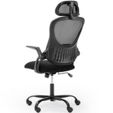 Home Mesh Office Chair-Computer Desk Swivel Reclining Chair with Wheels, Lumbar Support