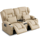 67" RV Loveseat Recliner Double Recliner RV Sofa & Console | Wall Hugger Reclining