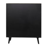 Bohemian Wood, Accent Cabinet 36" x 16" x 43", Black