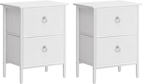 Nightstand Set of 2, 2 Drawer Dresser for Bedroom, Small Night Stand