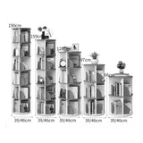 JOZZY Bookshelf,MDF Rotating Kids Floor Standing Book Height Adjustable in Reading Assemble The