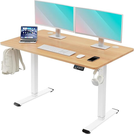 Height Adjustable Electric Standing Desk Whole-Piece, 48 x 24 Inches Quick Assembly Sit Stand Desk