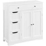 Bathroom Floor Cabinet, Large Storage Space Wooden Organizer with 1 Big Drawer, 3