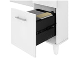 SET001WH Somerset 72-Inch W L-Shaped Desk with Hutch, White