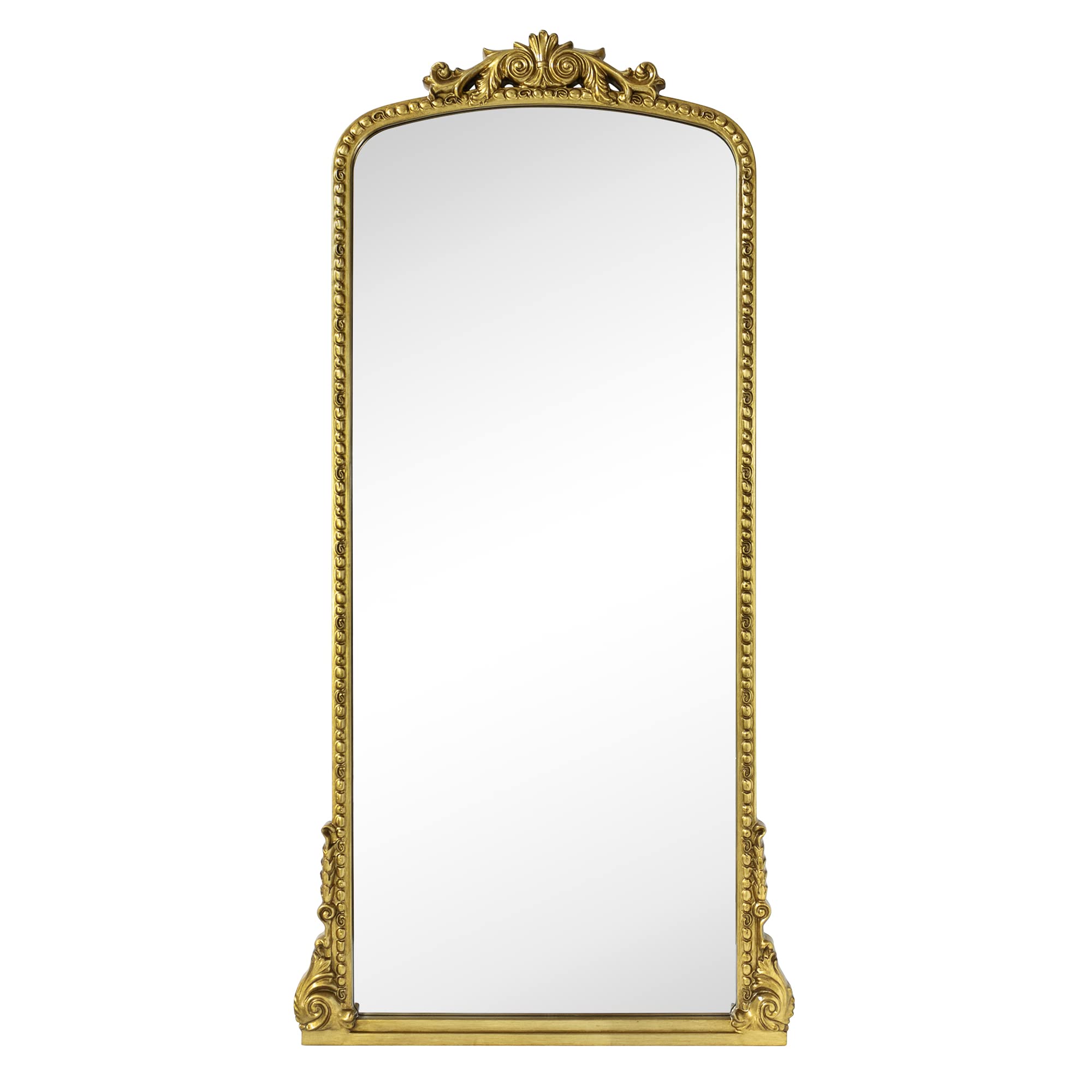 Floor Mirror Gold Arched Framed Full Length Wall Mirror