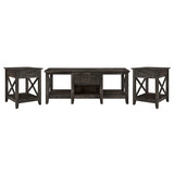 Key West Coffee Table with 2 End Tables, Dark Gray Hickory (KWS023GH)