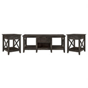 Key West Coffee Table with 2 End Tables, Dark Gray Hickory (KWS023GH)