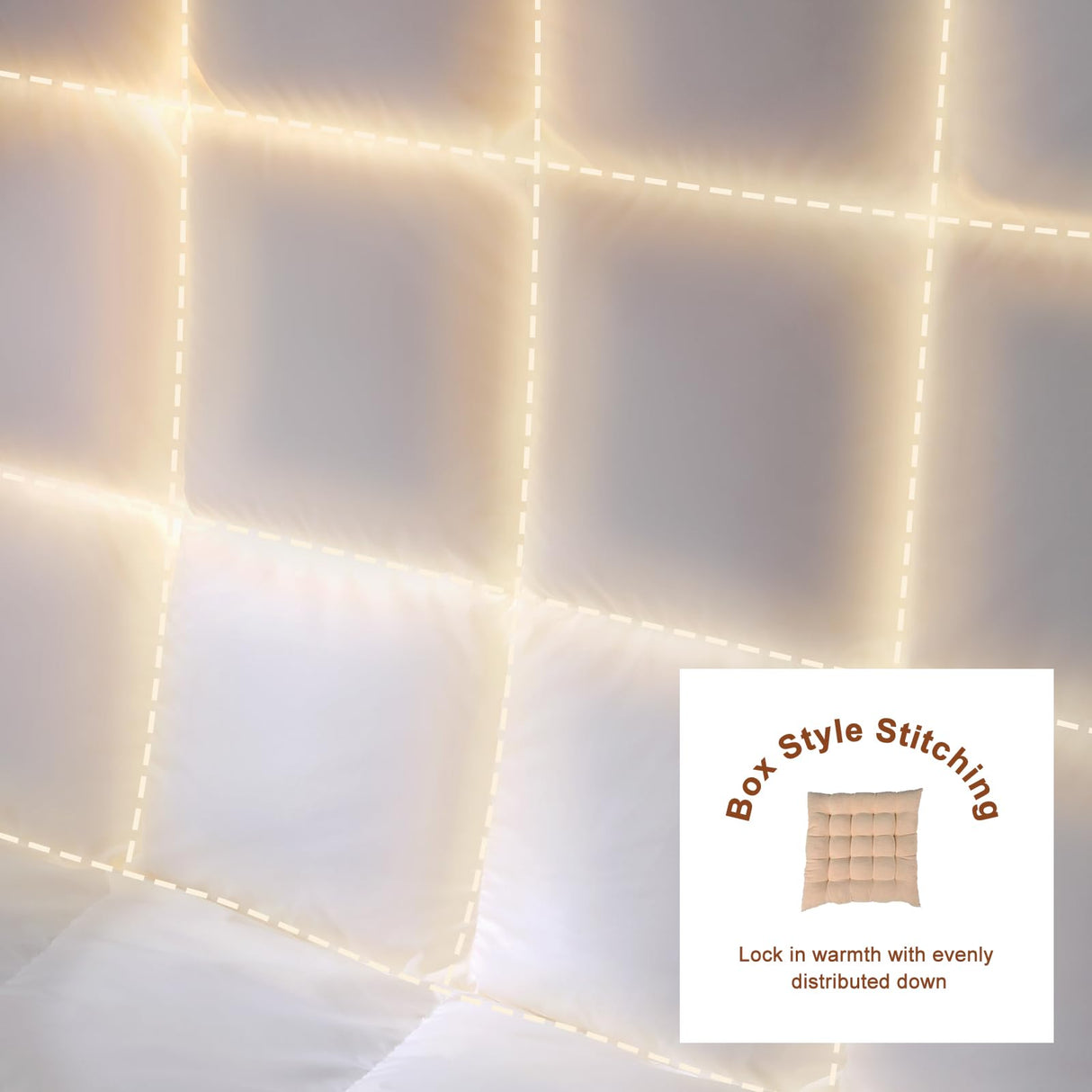 Feather Down Comforter California King Size, Ultra Soft 100% Cotton Duvet Insert,