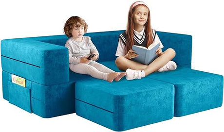 Kids Couch, Toddler Couch with Washable and Durable Covers, Modular Kids Sofa Couch