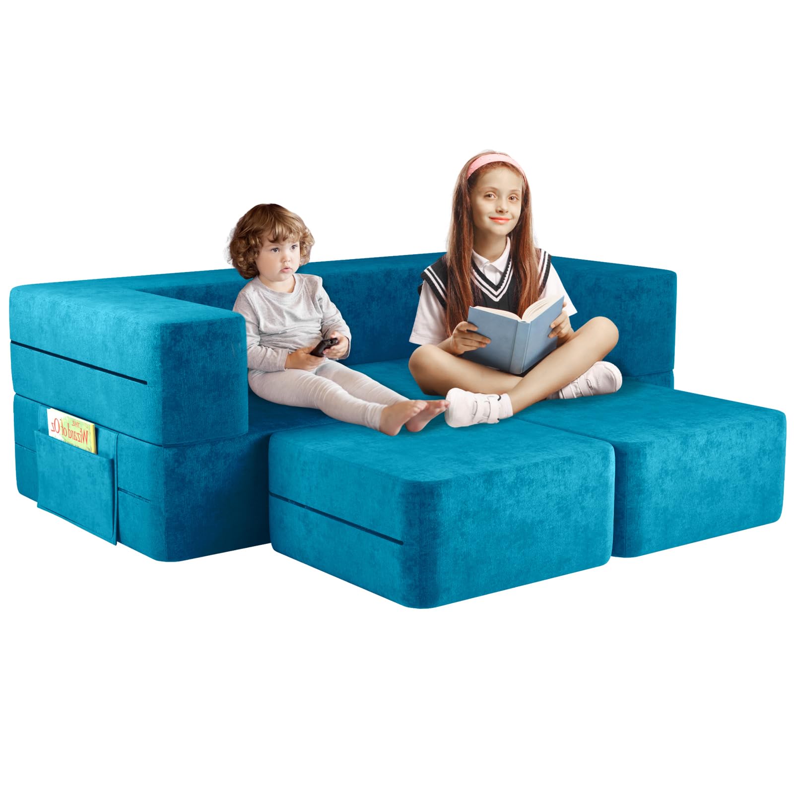 Kids Couch, Toddler Couch with Washable and Durable Covers, Modular Kids Sofa Couch