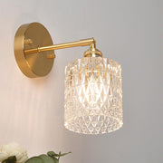 Round Glass Lamp Shade Retro Brass Wall Lights Modern Nordic Golden Crystal Vanity Lights Minimalist Bathroom Mirror Lights Bedroom Stairs Living Room Interior Decoration Wall Lights