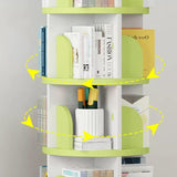 Bookcases 360° Rotating Bookshelf Simple Standing Bookcase Large Capacity Book Rack Home Magazine Children's Picture Book Bookshelves Practical Fashion