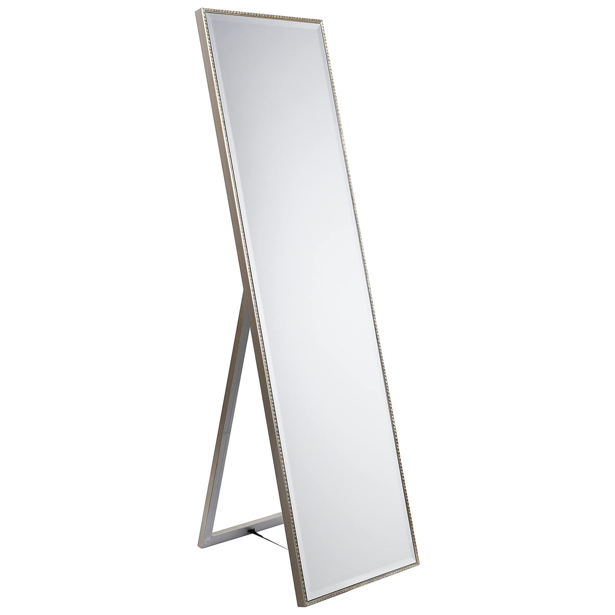 Empire Art Direct Traverse Modern Cheval, Floor Mirror Solid Wood Frame Covered with Beveled Clear MirrorPanel, 64" x 1.3" x 18"