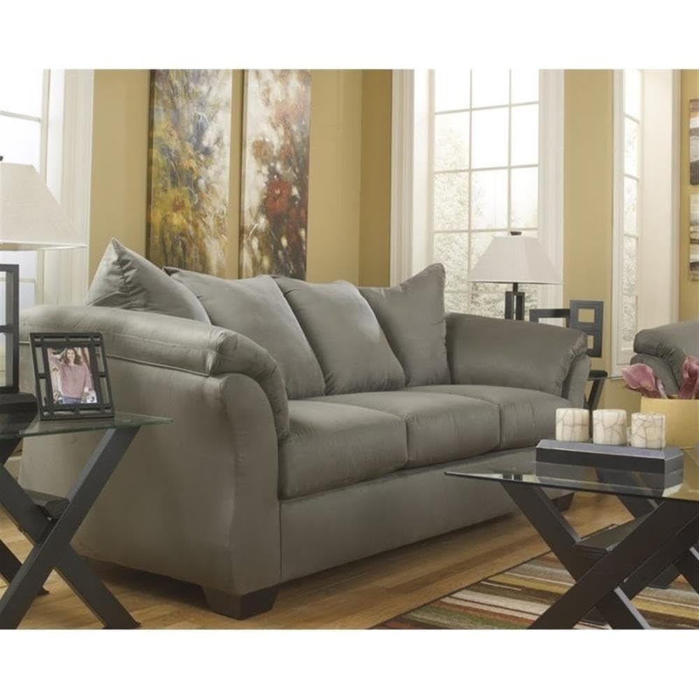 Darcy Casual Plush Sofa, Grayish Brown