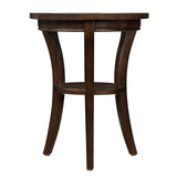 Round Solid Wood Coffee Table Side End Accent Table for Living Room Bedroom Office