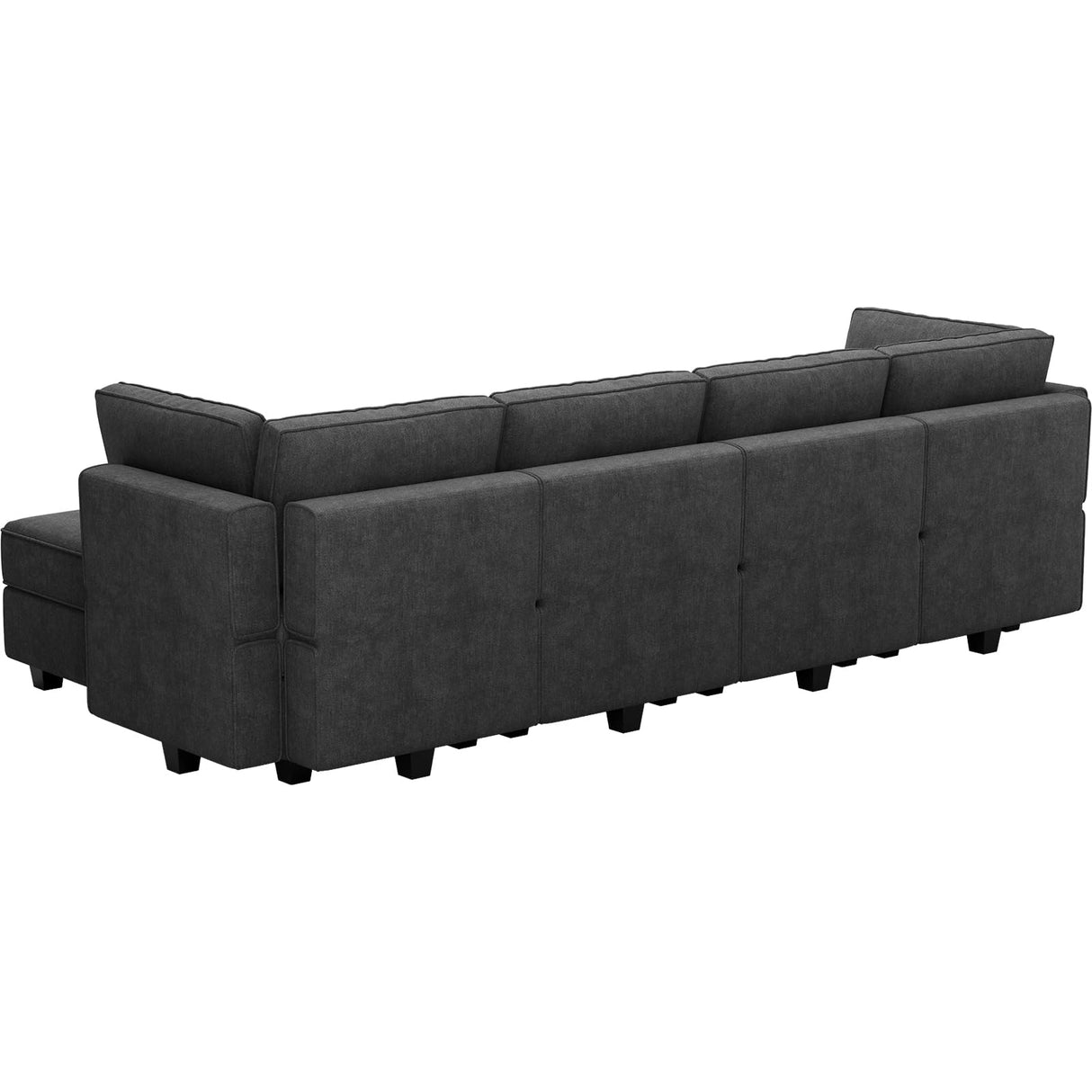 U Shaped Sofa Modular Couch Reversible Storage Ottoman 6 Seater Sofa Large Couches