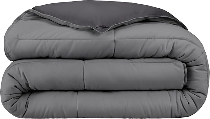 Extra Long Comforter - Reversible Colors - Goose Down Alternative - Ultra-Soft