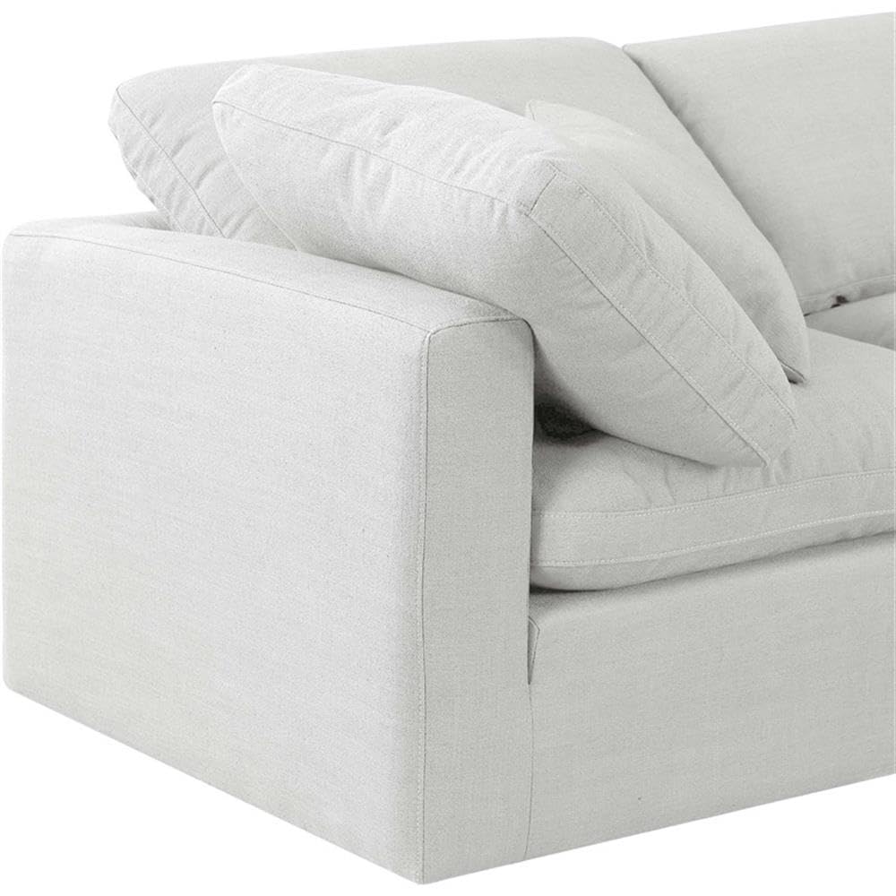 141White-Sec4B Indulge Collection Modern | Contemporary Modular Sectional with Rich