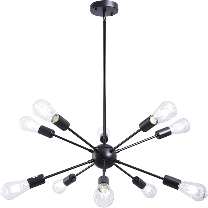 Sputnik Chandeliers 8 Light Brushed Nickel Modern Sputnik Light Fixture Industrial Sputnik