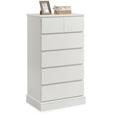 6 Drawer Dresser for Bedroom - White Tall Dresser & Chest of Drawers