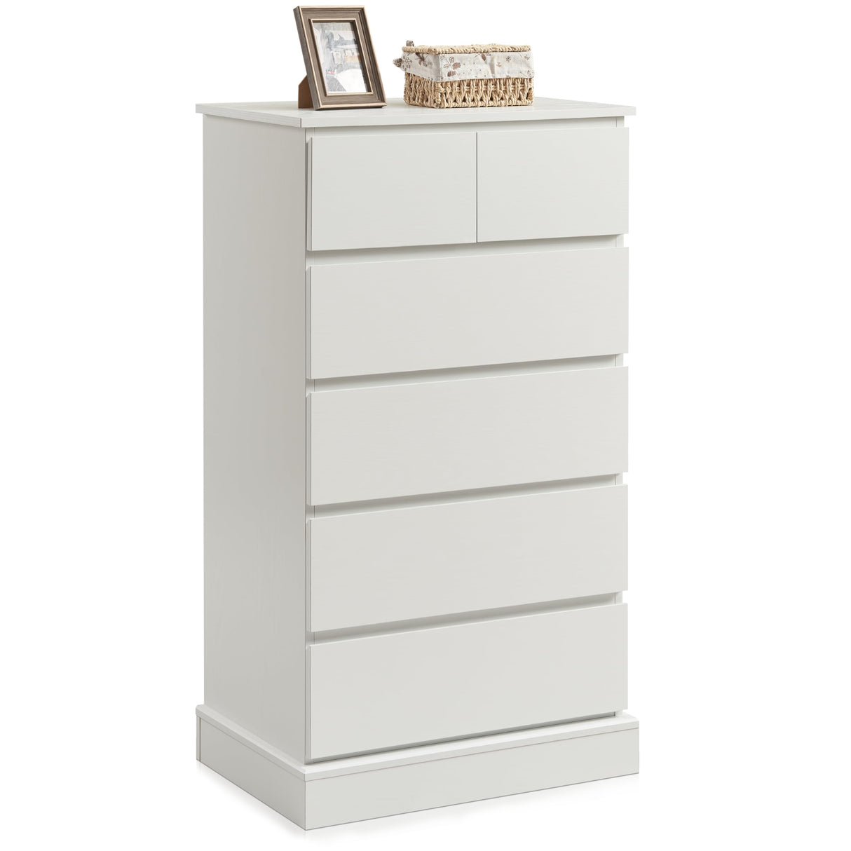 Tall Dresser for Bedroom, White 6 Drawer Dresser for Bedroom, Vertical Modern Dresser