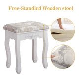 Dressing Table Stool Set w/ 4 Drawers